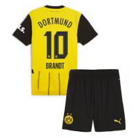 Borussia Dortmund Julian Brandt #10 Fußballbekleidung Heimtrikot Kinder 2024-25 Kurzarm (+ kurze hosen)